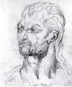 Visionary Head of Owen Glendower by William Blake